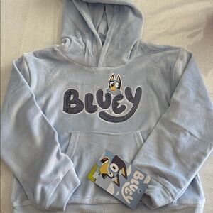 Bluey Velour Hoodie size 4T - NWT